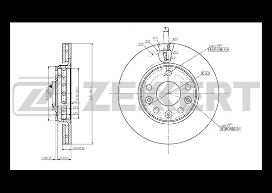 фото Тормозной диск zekkert bs-5001