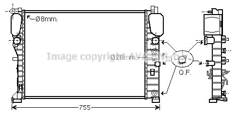 фото Радиатор охлаждения двигателя ava quality cooling msa2449