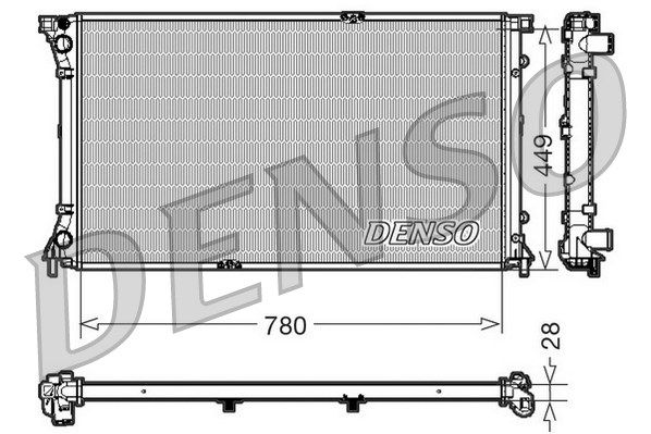 

Радиатор охлаждения двигателя DENSO DRM23098