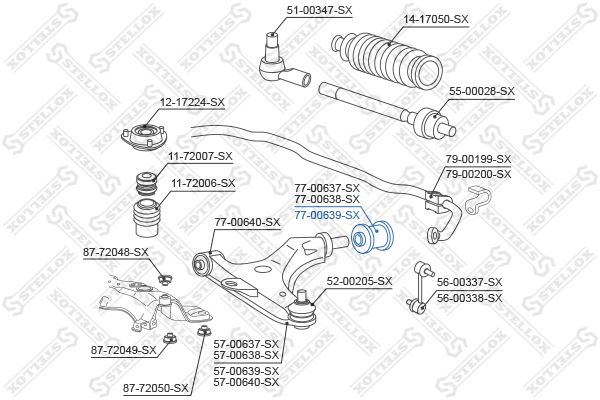 фото Рычаг независимой подвески колеса stellox 77-00639-sx