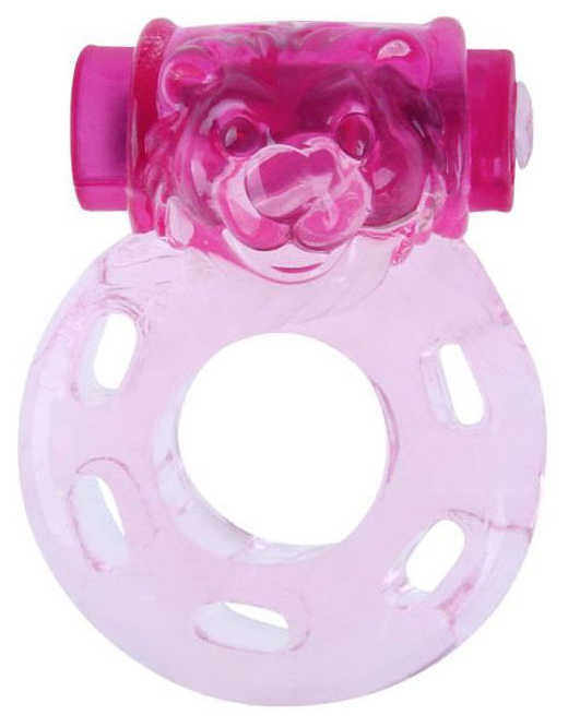 фото Эрекционное кольцо eroticon собачка розовый