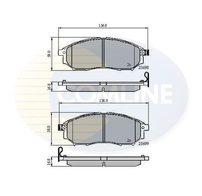 фото Комплект тормозных колодок, дисковый тормоз comline cbp31524