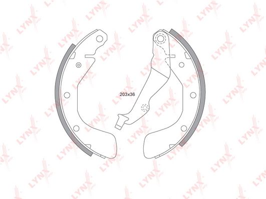 Комплект тормозных колодок LYNXauto BS-1802