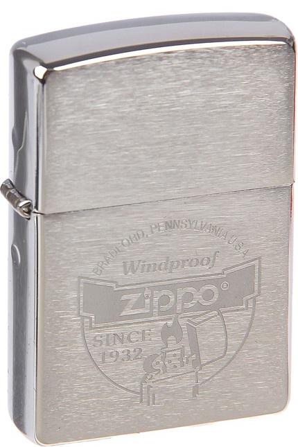 

Бензиновая зажигалка Zippo №200 Since 1932 Brushed Chrome, №200 Since 1932
