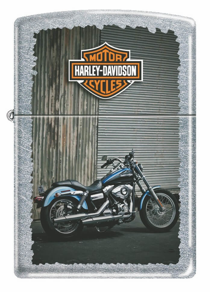 Бензиновая зажигалка Zippo Harley Davidson Skull with Chains 207 Street Chrome