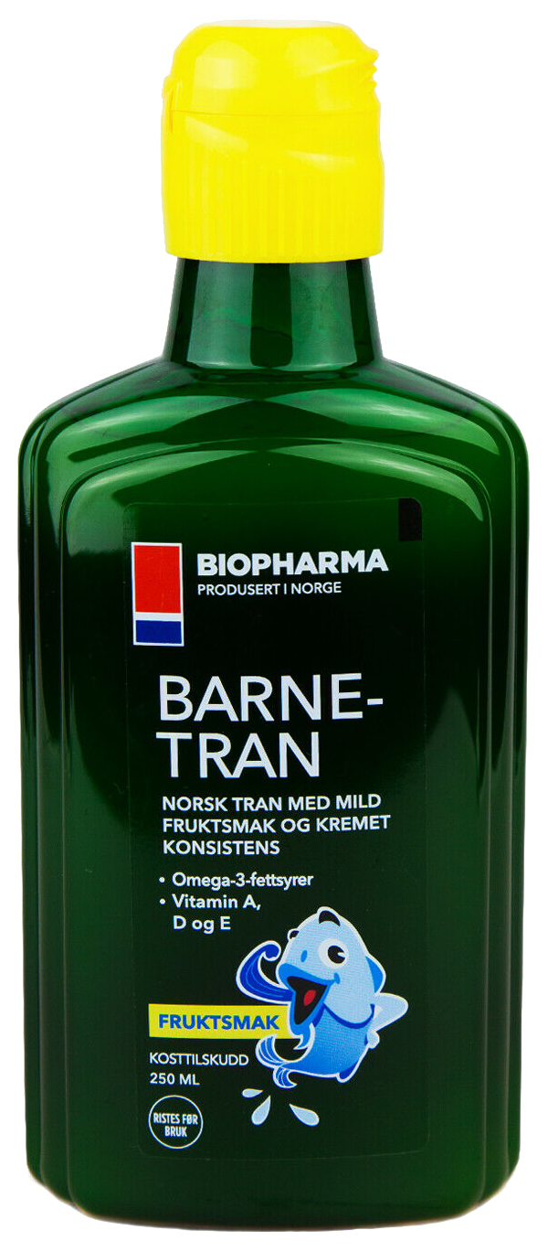 

Норвежский жидкий рыбий жир Biopharma для детей со вкусом фруктов 250 мл, NorskBarneTran