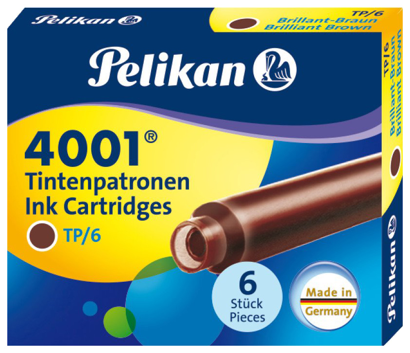 

Набор чернил Pelikan 311928 пластиковый картридж коричневые 6шт