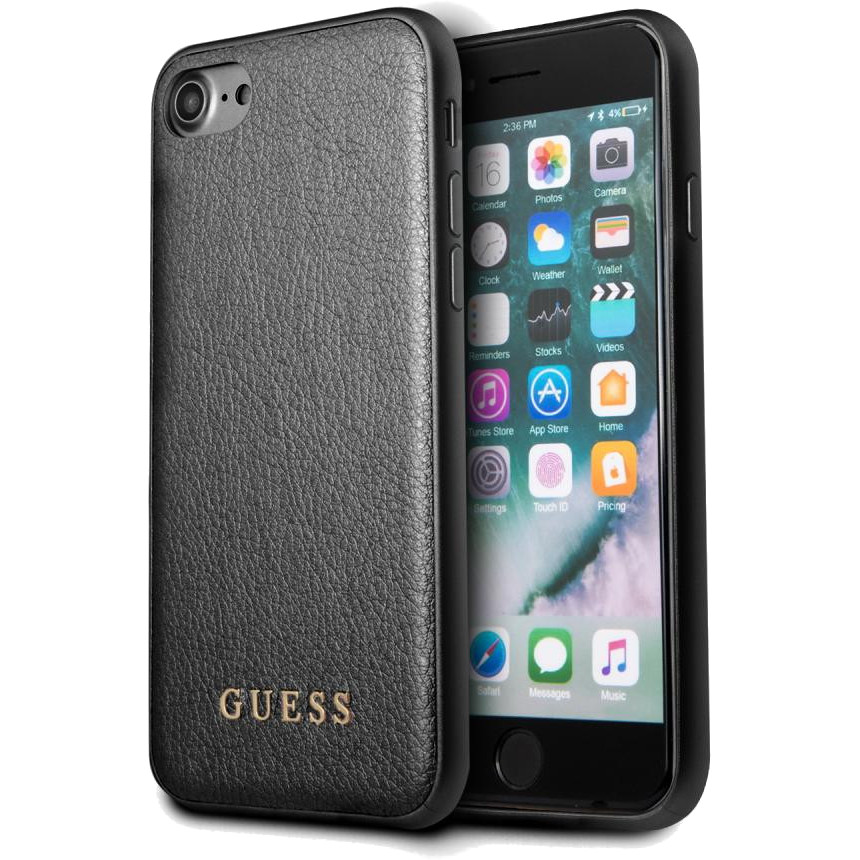 фото Чехол guess iridescent hard case для iphone 7/8 black