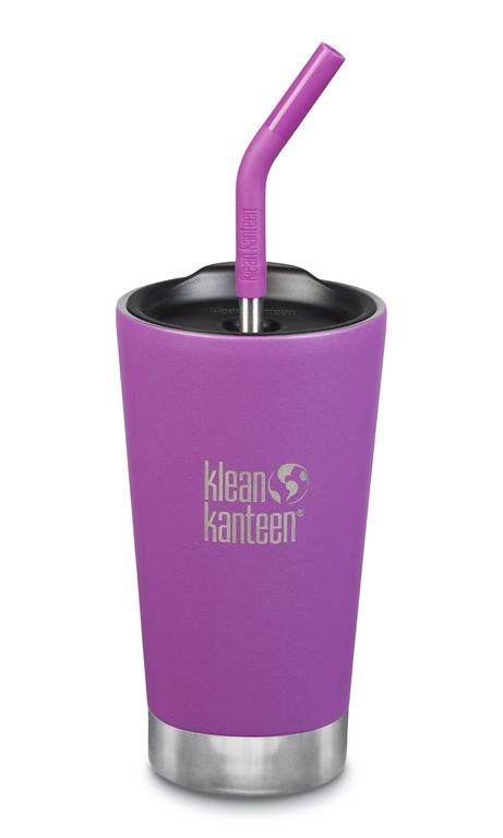 фото Термостакан klean kanteen tumbler 16oz (473мл) berry bright с трубочкой