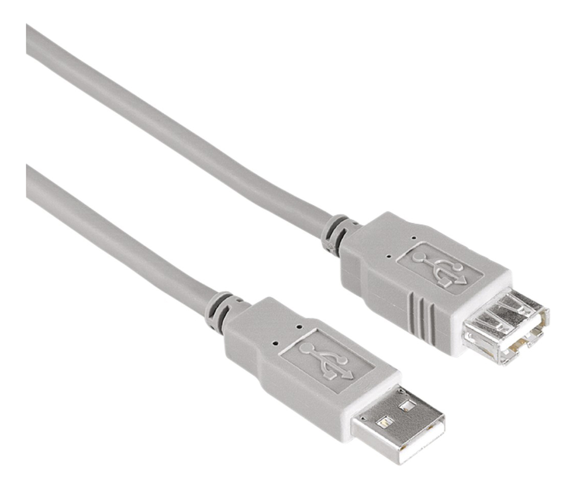 фото Кабель hama usb a-usb a, m-f 1,8м grey (h-30619)