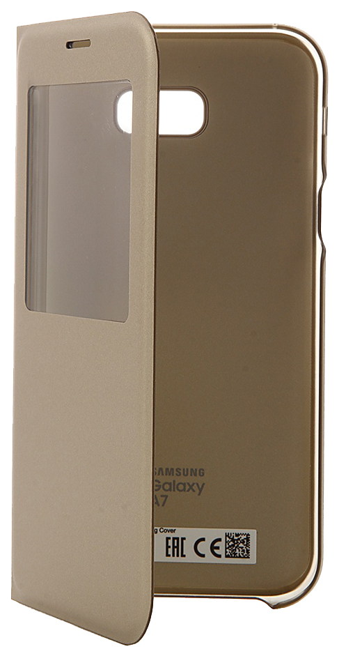 Чехол Samsung S View Standing Cover для Galaxy A7 (2017) Gold