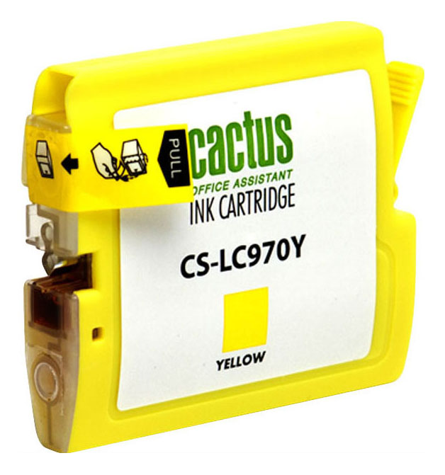 фото Картридж для струйного принтера cactus cs-lc970y желтый