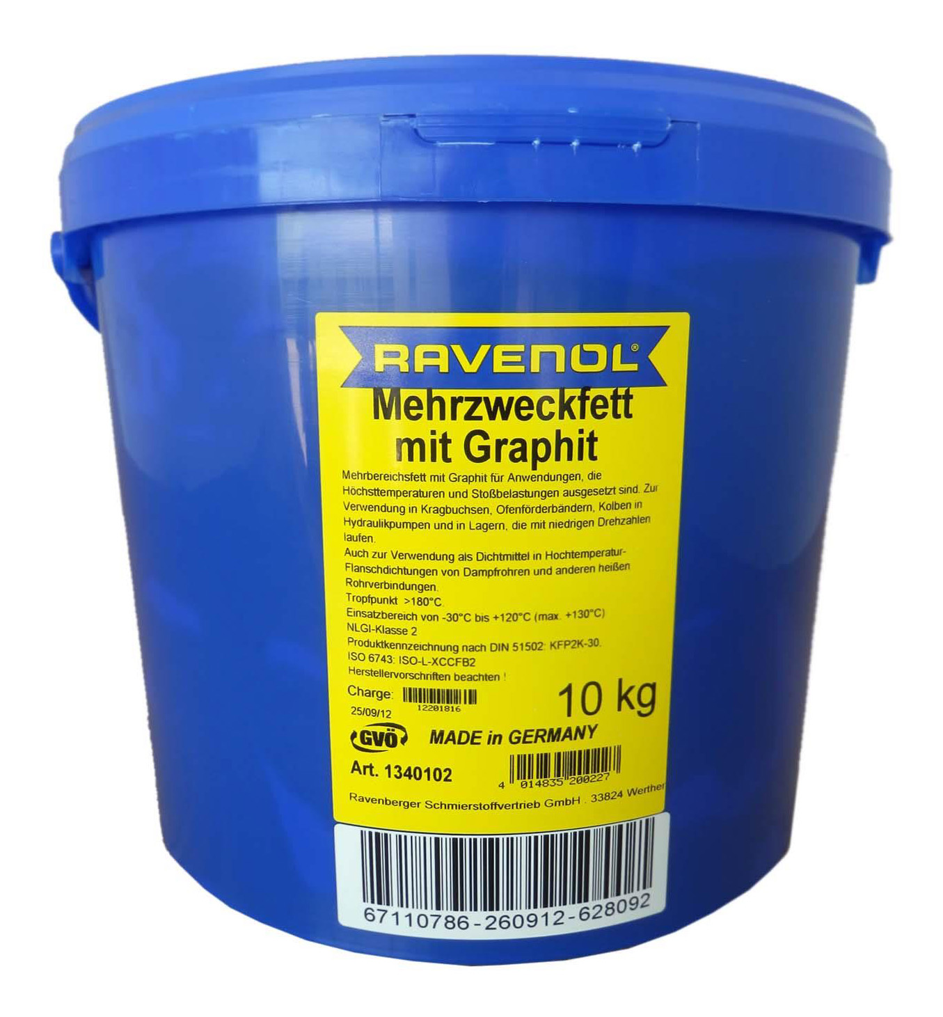 Смазка с графитом RAVENOL Mehrzweckfett m.Graphit 10 кг