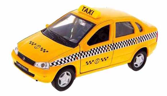 

Модель машины Welly 42383TI 1:34-39 LADA Kalina Такси, Lada Kalina Такси