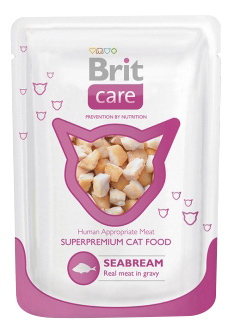 фото Влажный корм для кошек brit care, с морским лещем, 80г