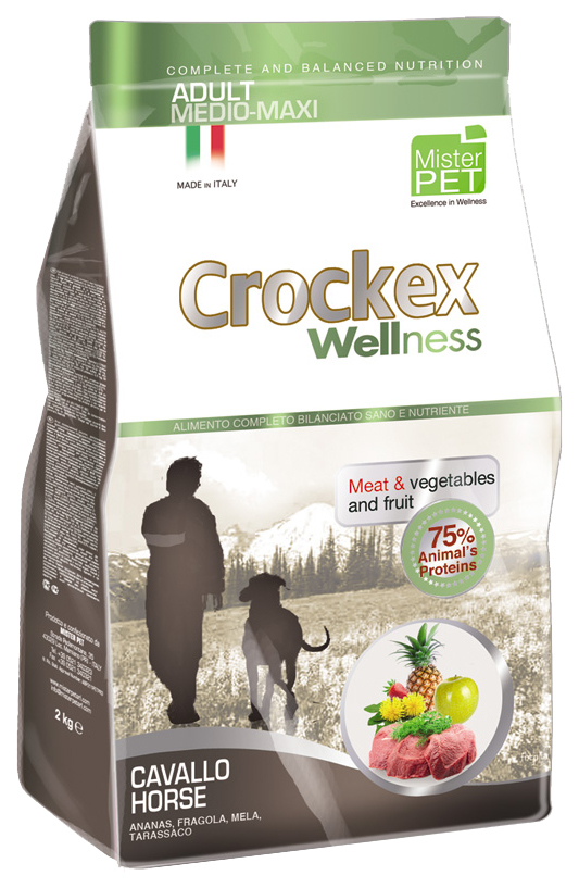 фото Сухой корм для собак crockex wellness adult medio-maxi, конина, рис, 3кг