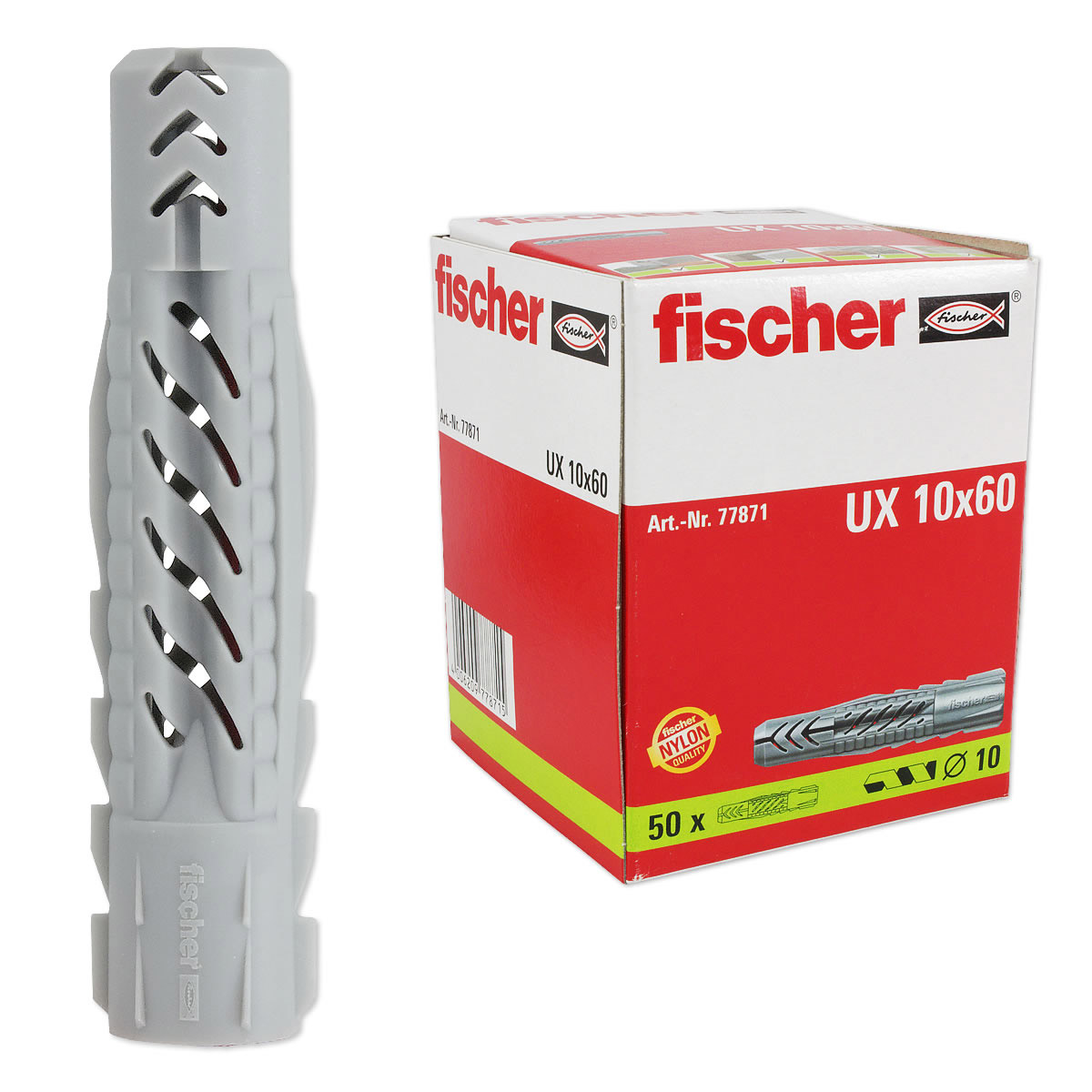 

Дюбель универсальный Fischer UX 10X60 (50 шт) 77871