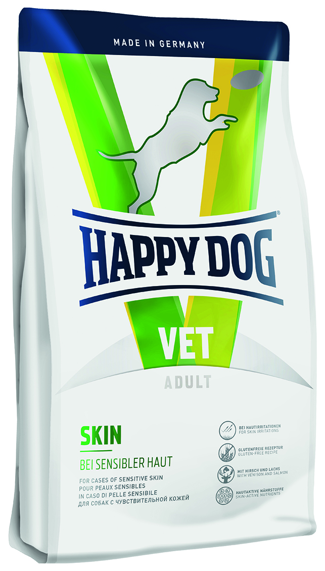 фото Сухой корм для собак happy dog vet adult skin, при проблемах с кожей, оленина, 1кг