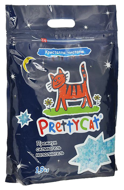 Впитывающий наполнитель PrettyCat Кристаллы чистоты силикагелевый, 1,9 кг