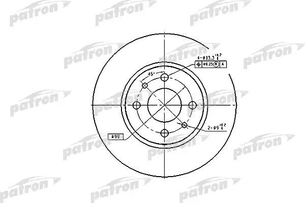 фото Тормозной диск patron pbd1790