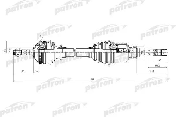 

Приводной вал PATRON PDS0390