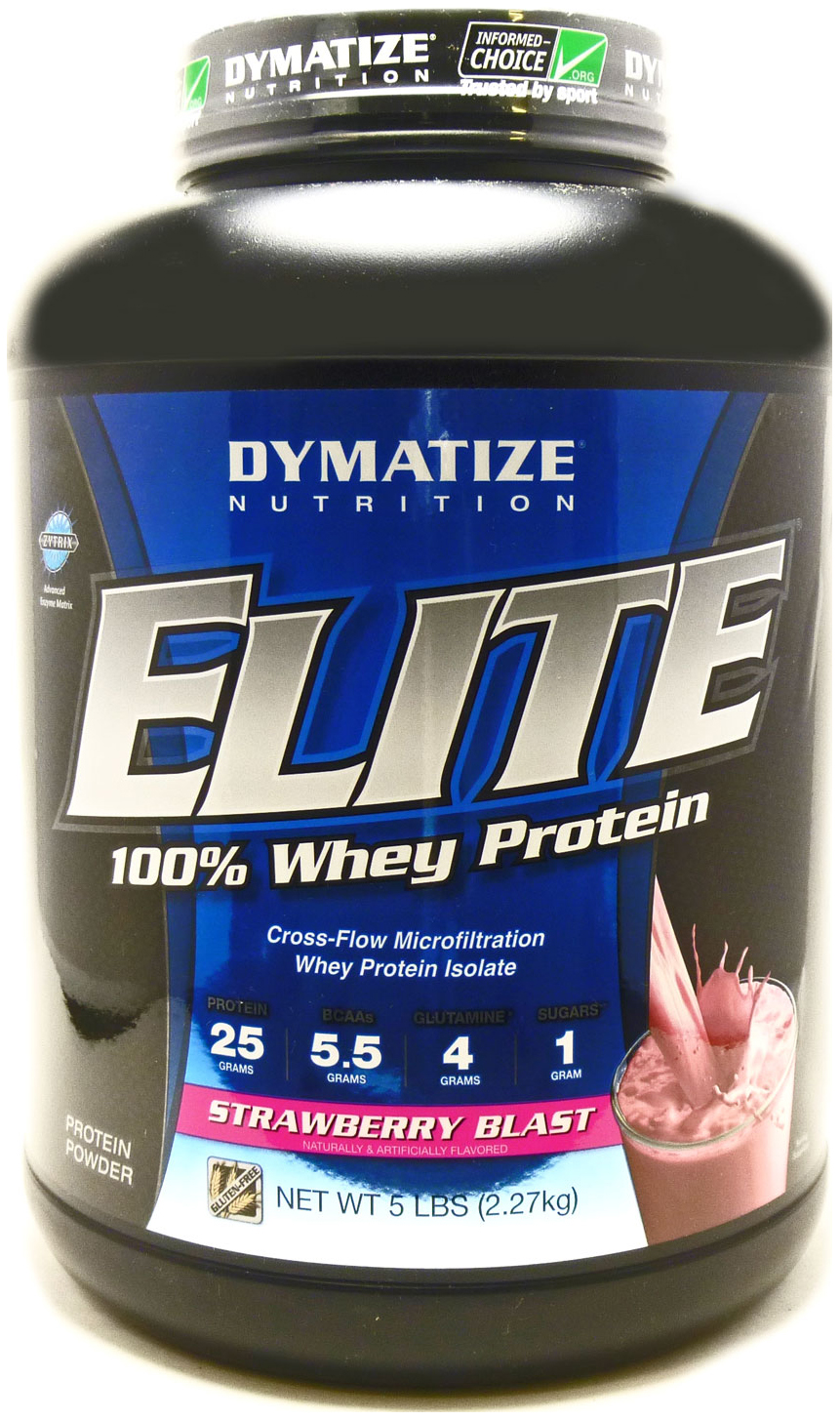 фото Протеин dymatize nutrition elite whey, 2270 г, strawberry blast