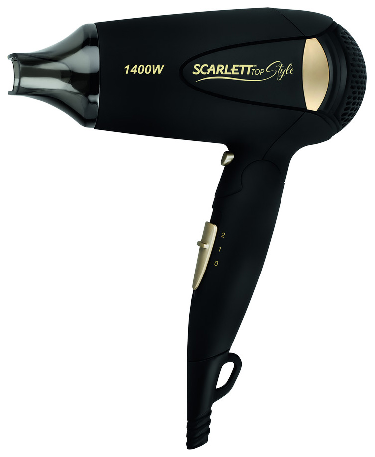 Фен Scarlett SC-HD70IT10 1 400 Вт черный, золотистый