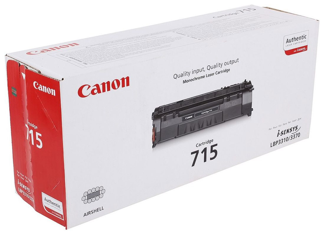 

Картридж для лазерного принтера Canon 715 черный, оригинал, 715BK