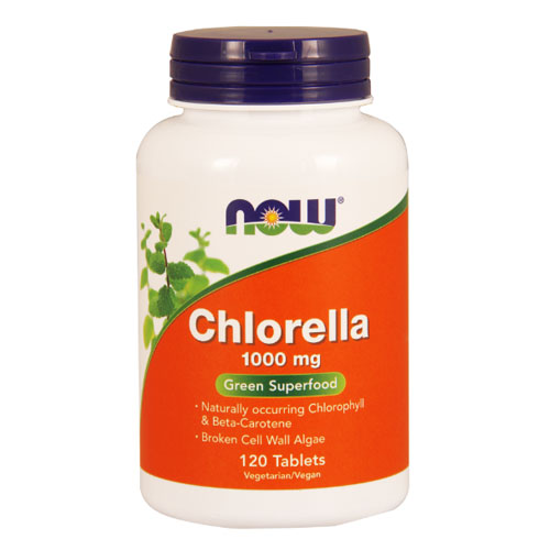 Купить NOW Chlorella 1000 мг (120 таблеток) - хлорелла в таблетках