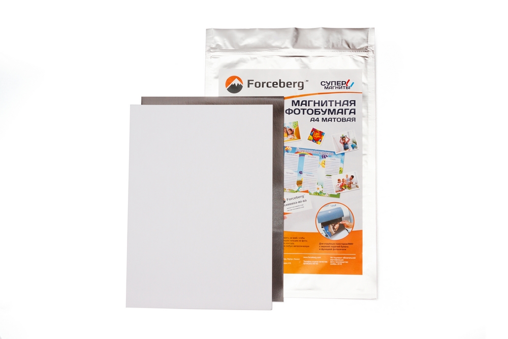 

Магнитная бумага А4 матовая Forceberg 9-3412024-005 5 листов, Белый