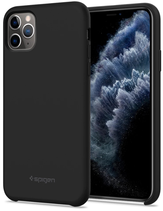 фото Чехол spigen silicone fit 077cs27226 для iphone 11 pro black