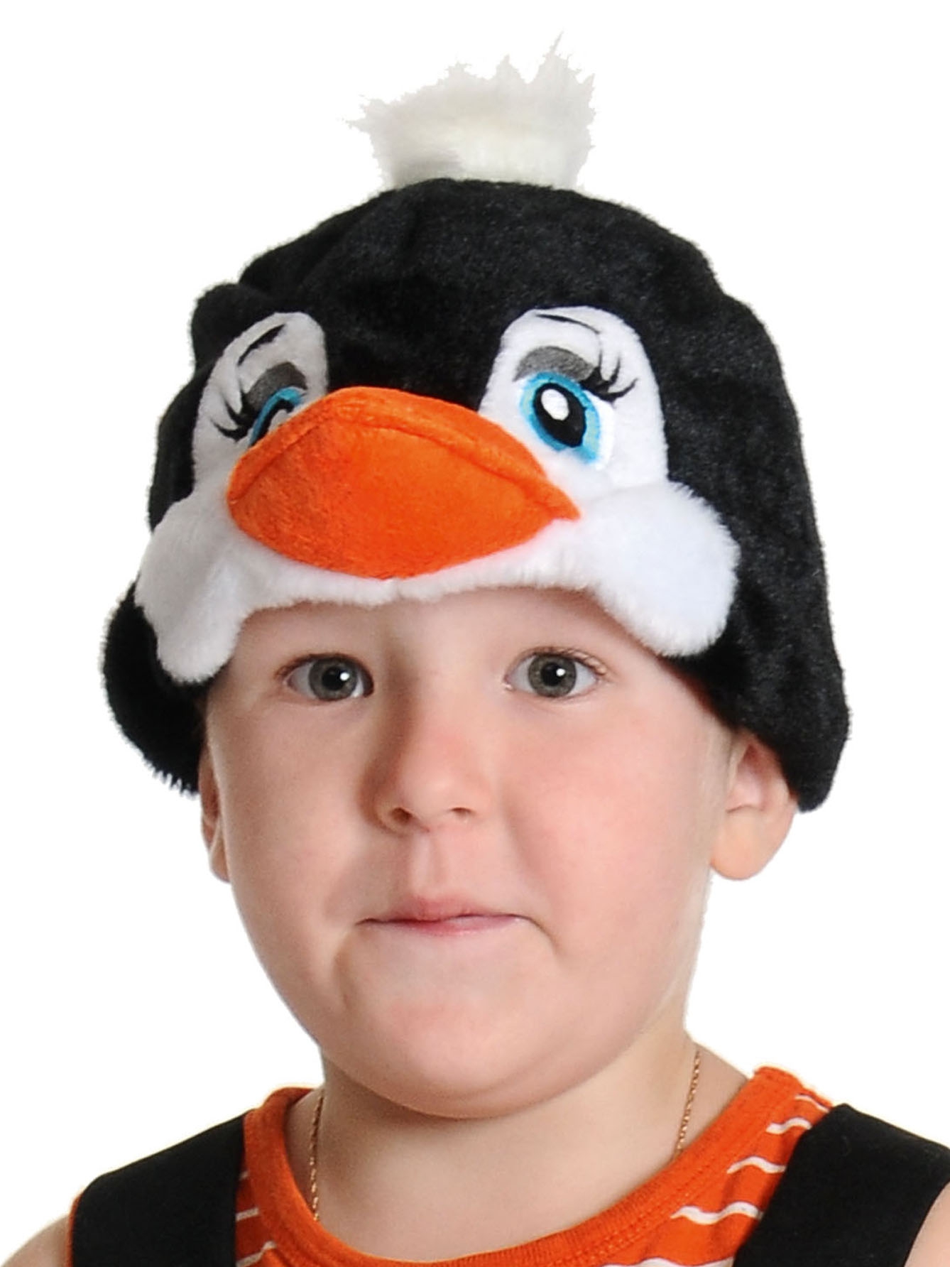 фото Карнавальная маска-шапка карнавалофф пингвинчик размер 53