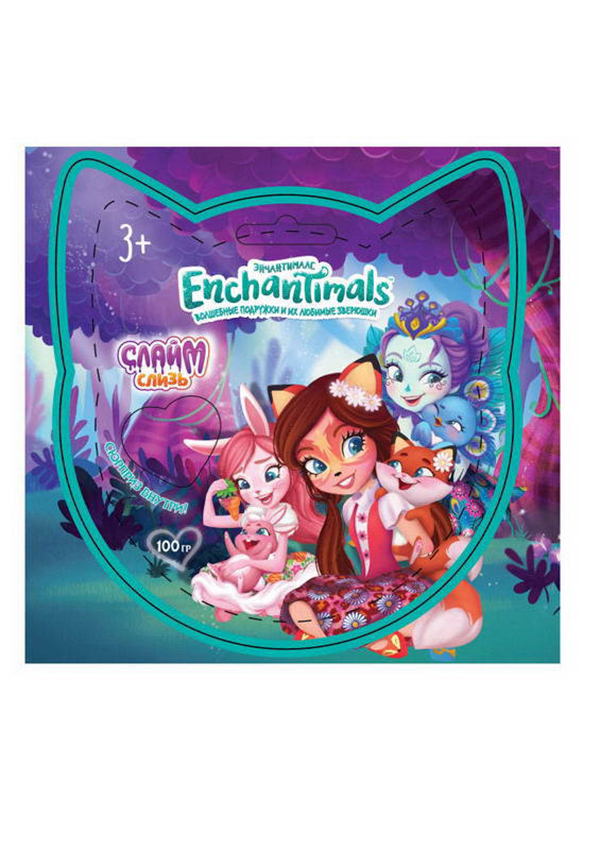 

Слизь "Enchantimals" в пакете с европодвесом 100 гр, Разноцветный