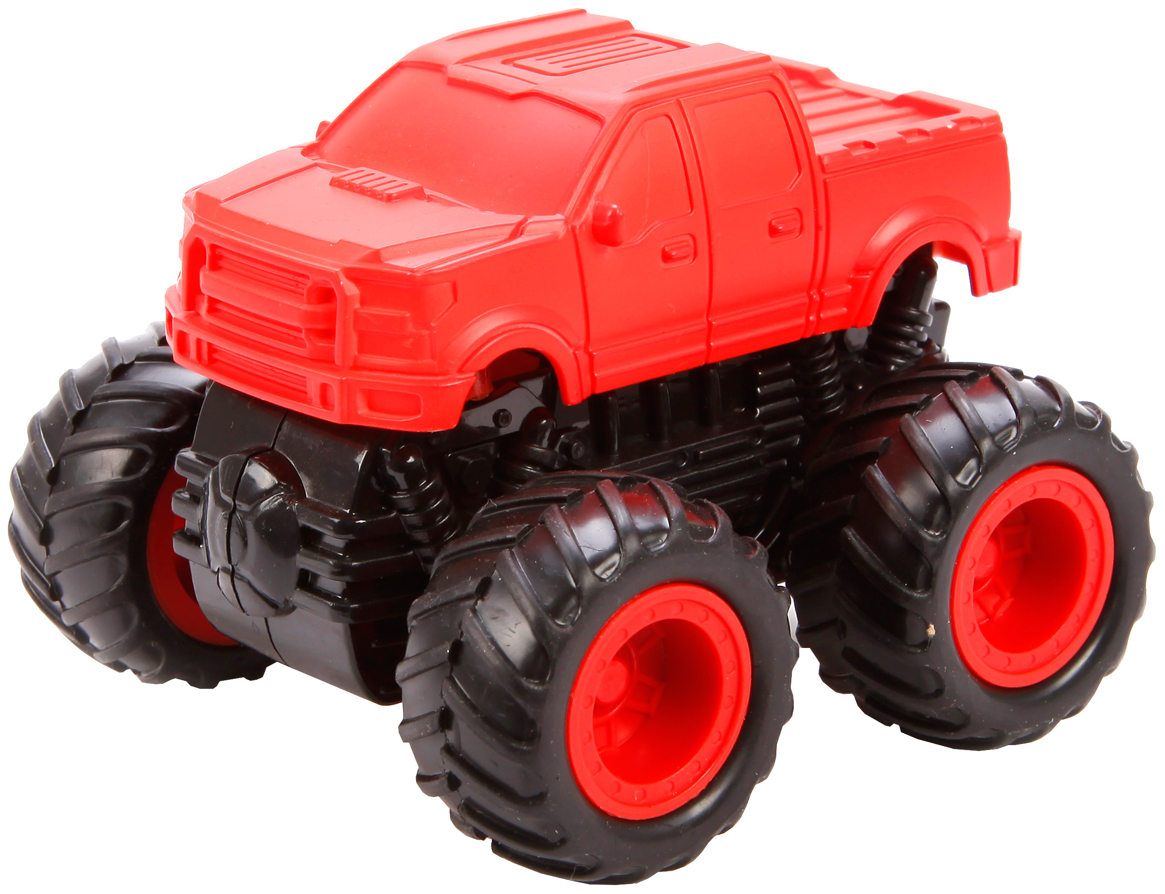 

Машина пласт. с 4-мя ведущими колёсами (4WD), серия NEON, син,/ жёлт./ крас, Красный