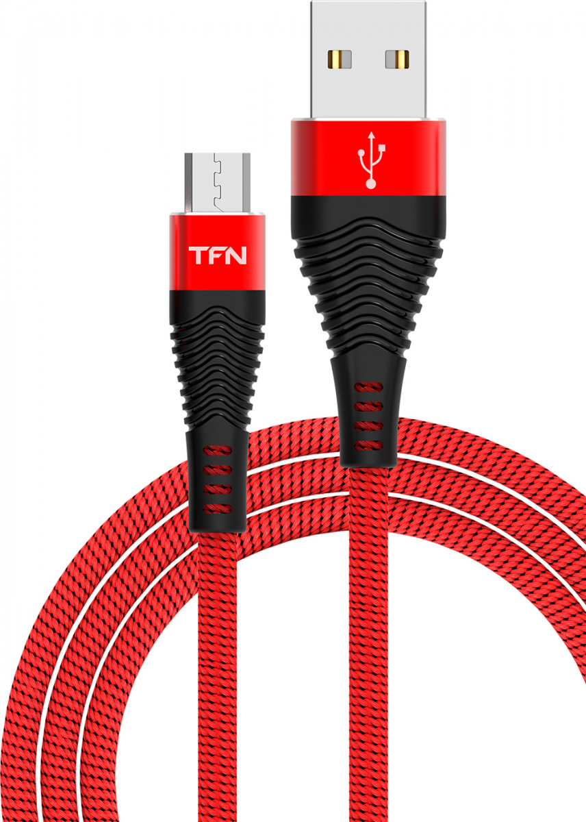 фото Tfn кабель microusb forza 1.0m red-black