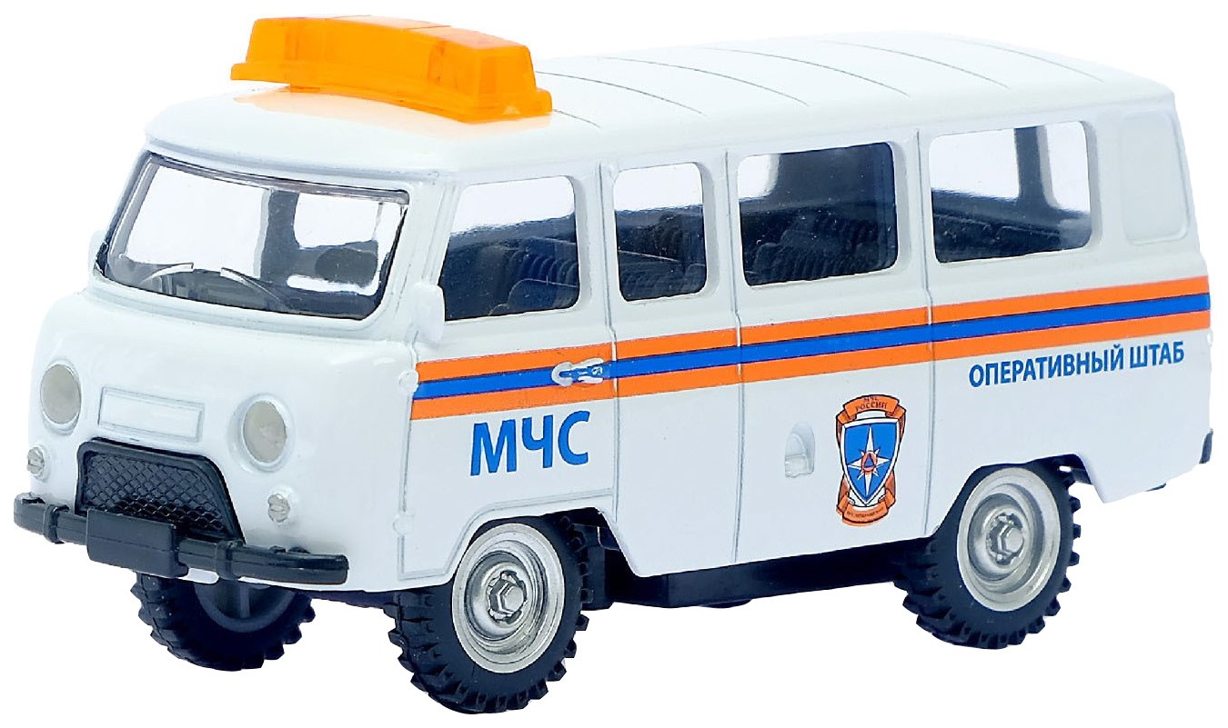 фото Машина металлическая автоград микроавтобус мчс, инерционная, масштаб 1:43