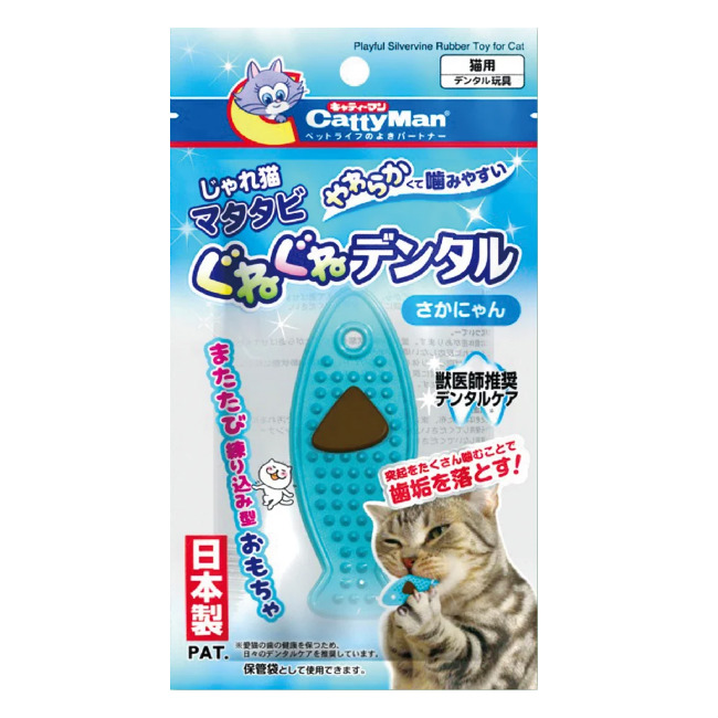 

Игрушка Premium для кошек Pet Japan с мататаби для чистки зубов в форме рыбки, 4,9х7,5 см