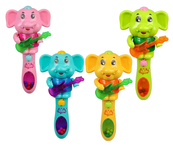 

Слоник-гитарист на палочке, свет, звук, в ассортименте