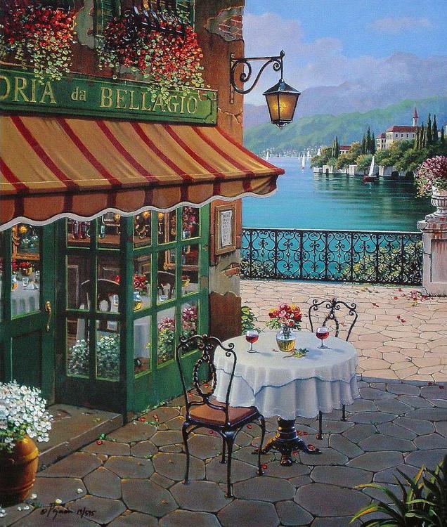 

Алмазная вышивка Яркие Грани Уютное кафе, 40x50 см, Уютное кафе
