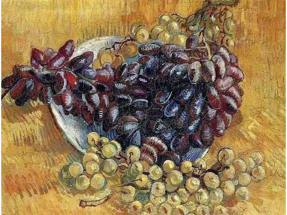 

Картина по номерам Molly Натюрморт с виноградом, 40x50, Натюрморт с виноградом