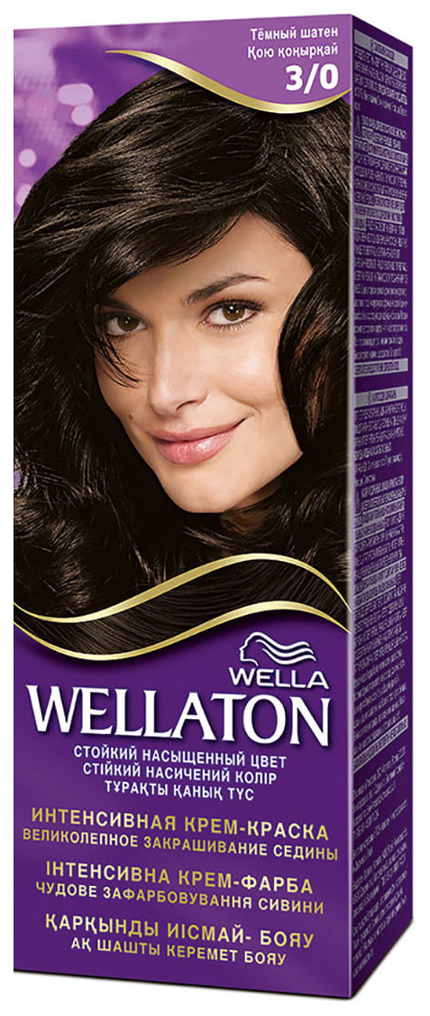 фото Краска для волос wella wellaton 3/0 темный шатен 110 мл