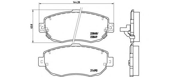 

Комплект тормозных колодок Brembo P83037