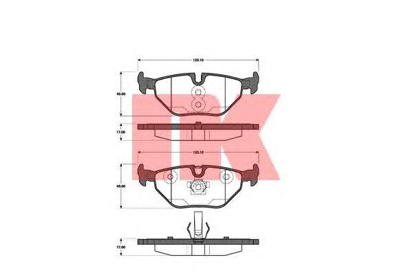 

Тормозные колодки Nk 221524