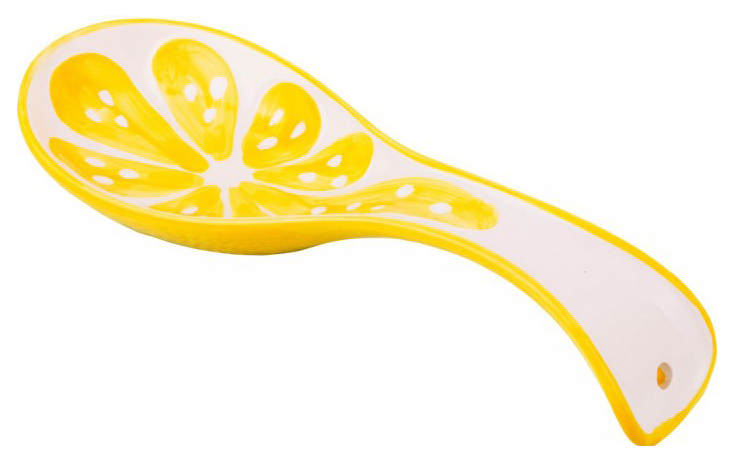 фото Подставка под ложку лимон lefard 585-077 белый; желтый