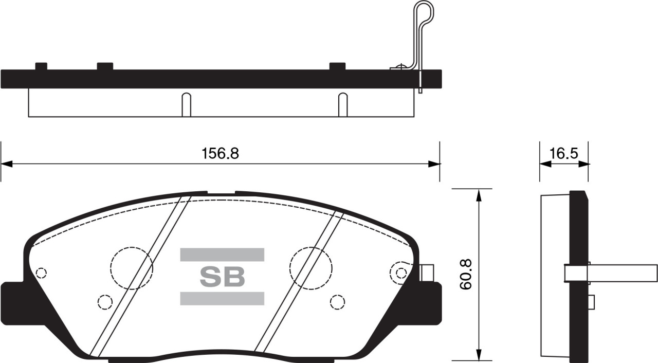 

Комплект тормозных колодок Sangsin brake SP1246