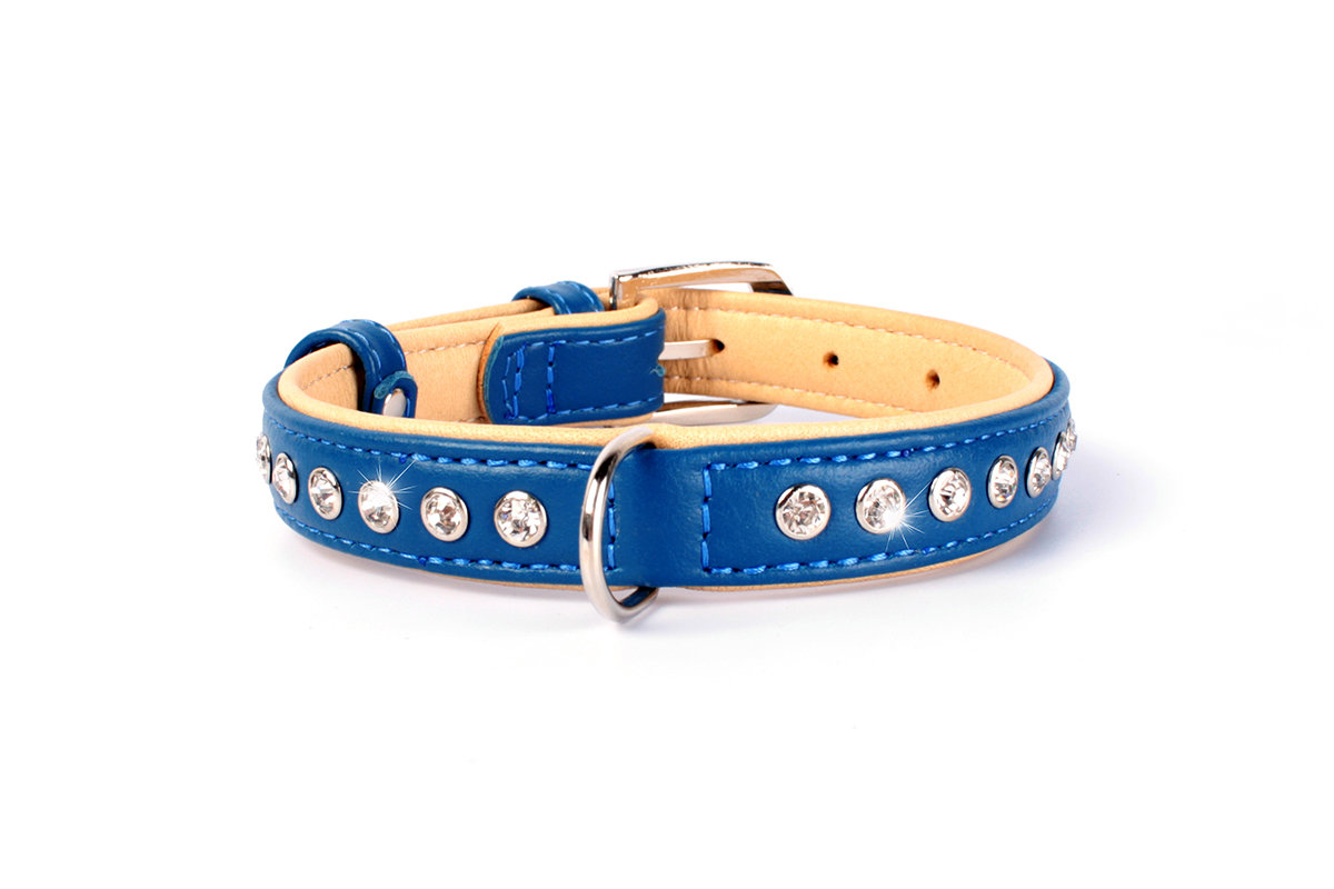 

Ошейник "CoLLaR brilliance" со стразами премиум класса (ширина 20мм, длина 30-39см) синий, Brilliance