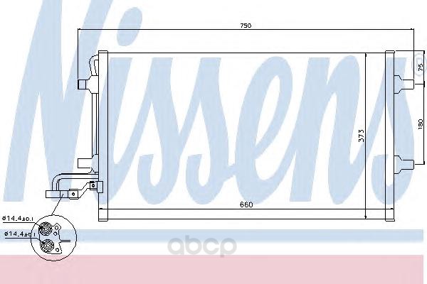 Радиатор кондиционера Nissens для Volvo c30, s40 1.6 2004- 940086