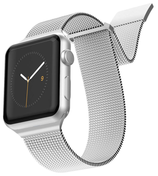 Ремешок для смарт-часов X-Doria Hybrid band для Apple watch 38 mm; watch 40 mm silver