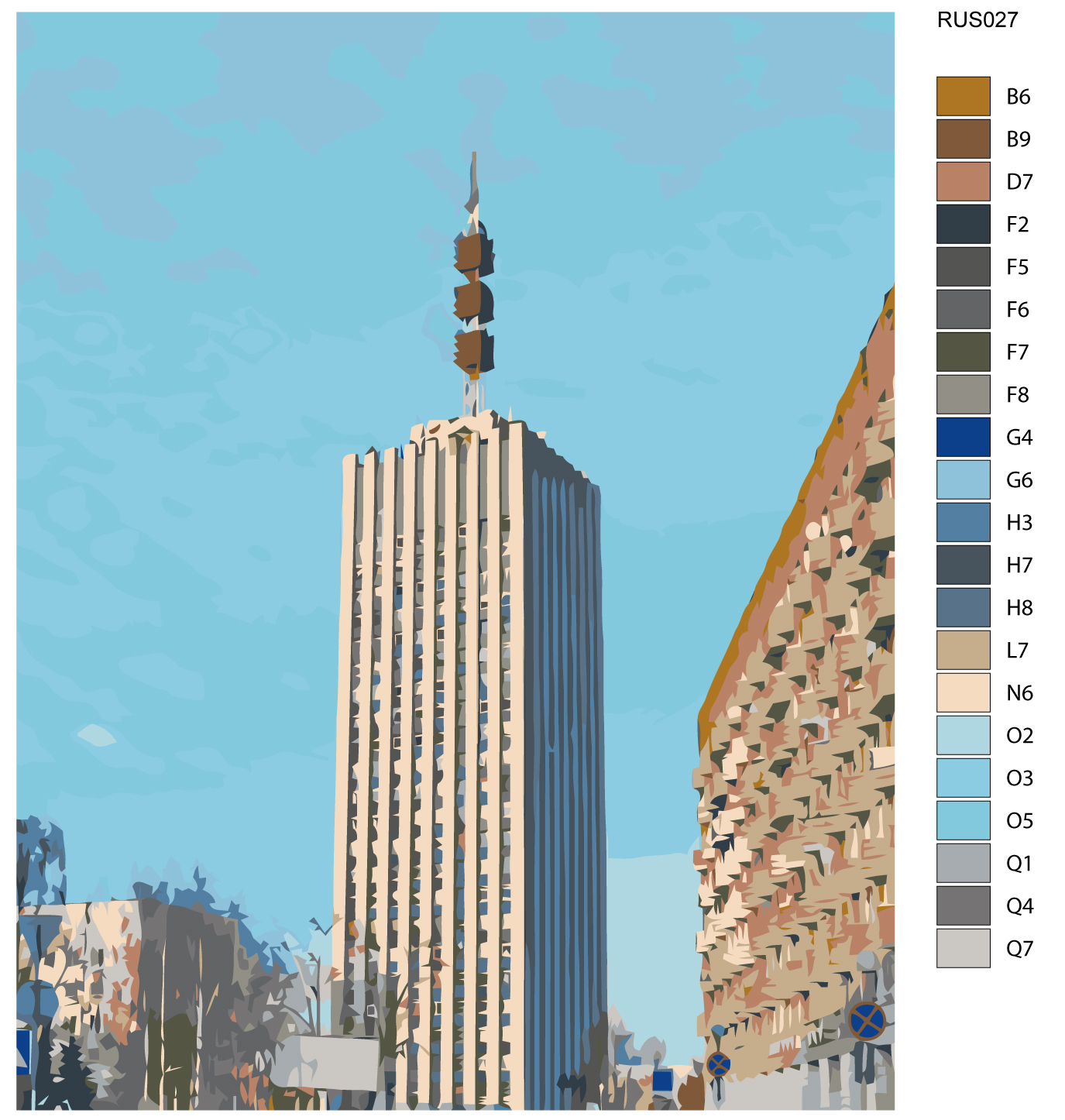 

Картина по номерам, 40 x 50, RUS027, RUS027