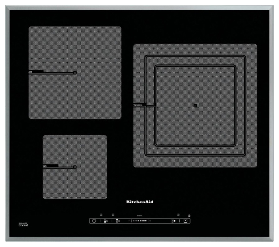 

Встраиваемая варочная панель индукционная KitchenAid KHID3 65510 черный, KHID3 65510